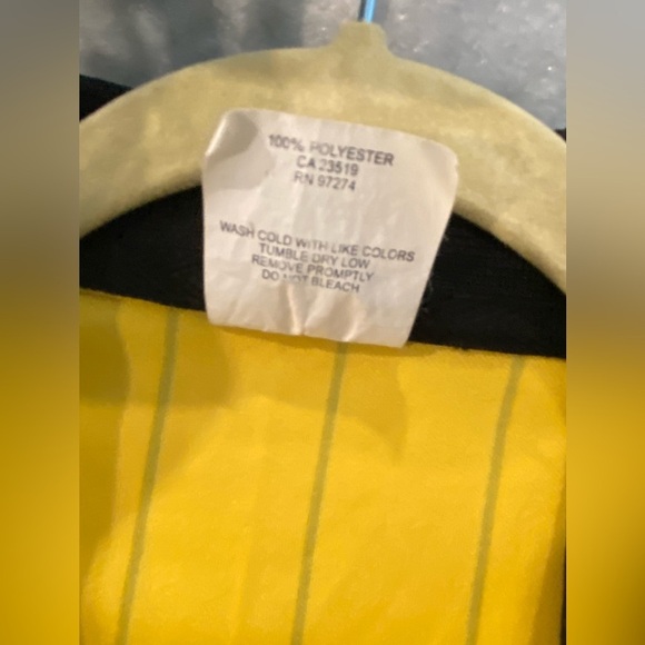 Score Size Adult Medium Yellow Black Stripe Short Sleeve Soccer Referee Jersey - Picture 8 of 11